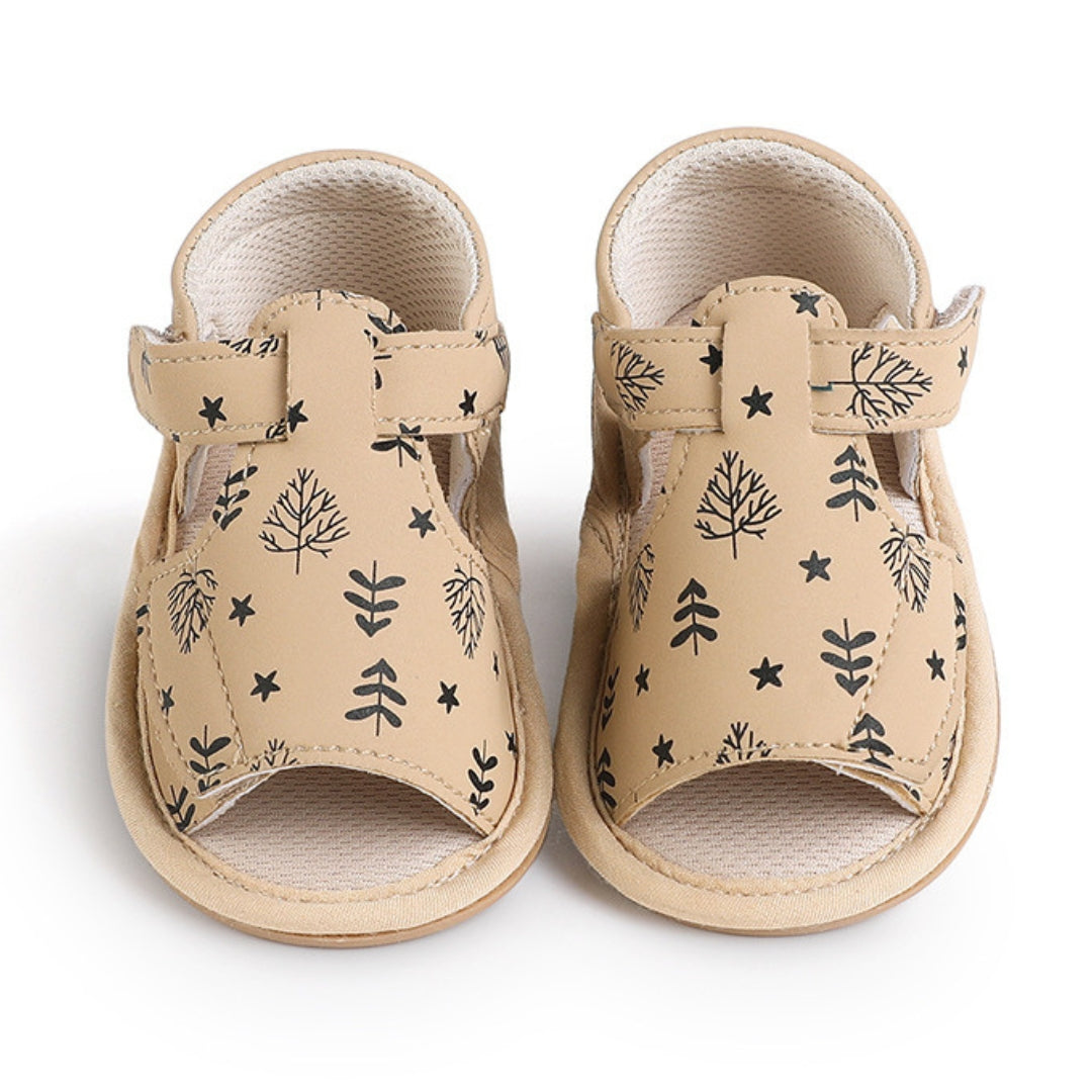 Sandalias Diseño de Cuero Beige