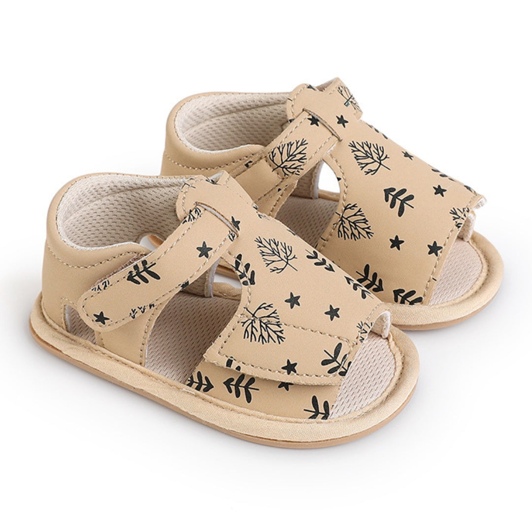 Sandalias Diseño de Cuero Beige