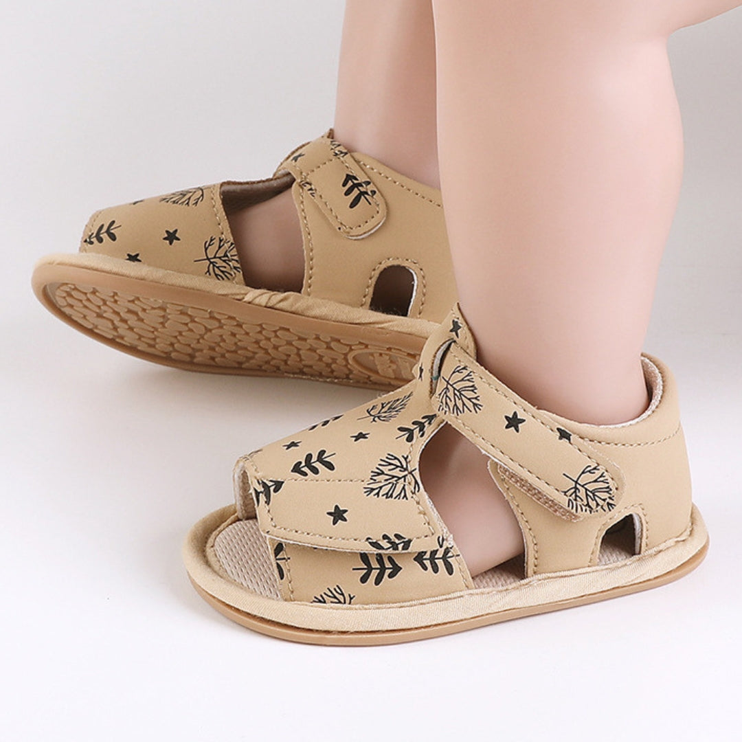 Sandalias Diseño de Cuero Beige