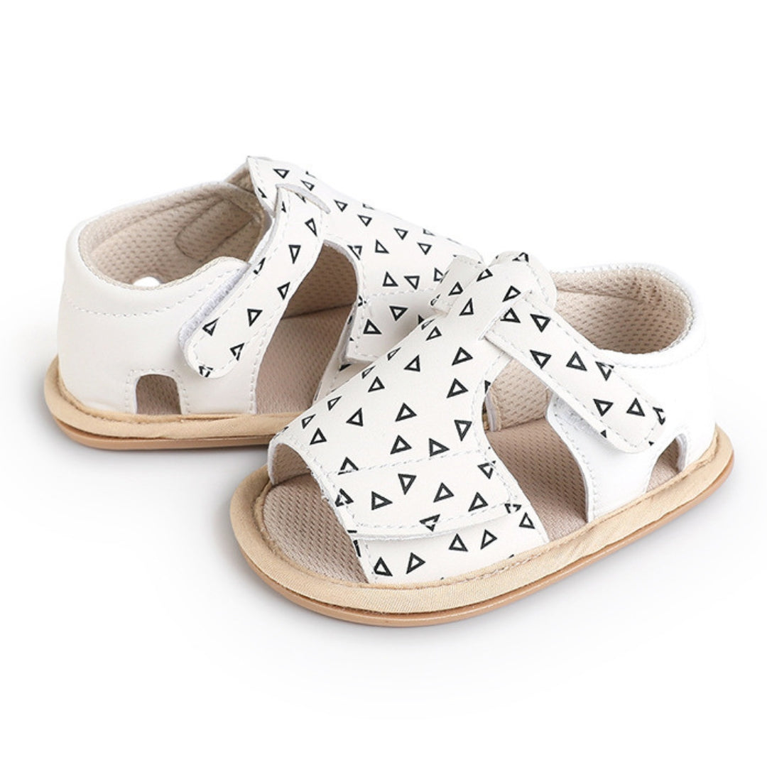 Sandalias Diseño de Cuero Blanco