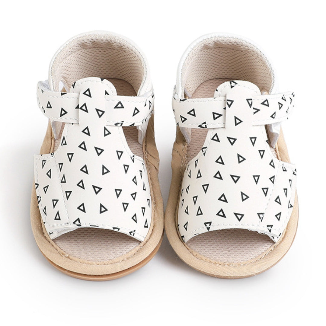 Sandalias Diseño de Cuero Blanco