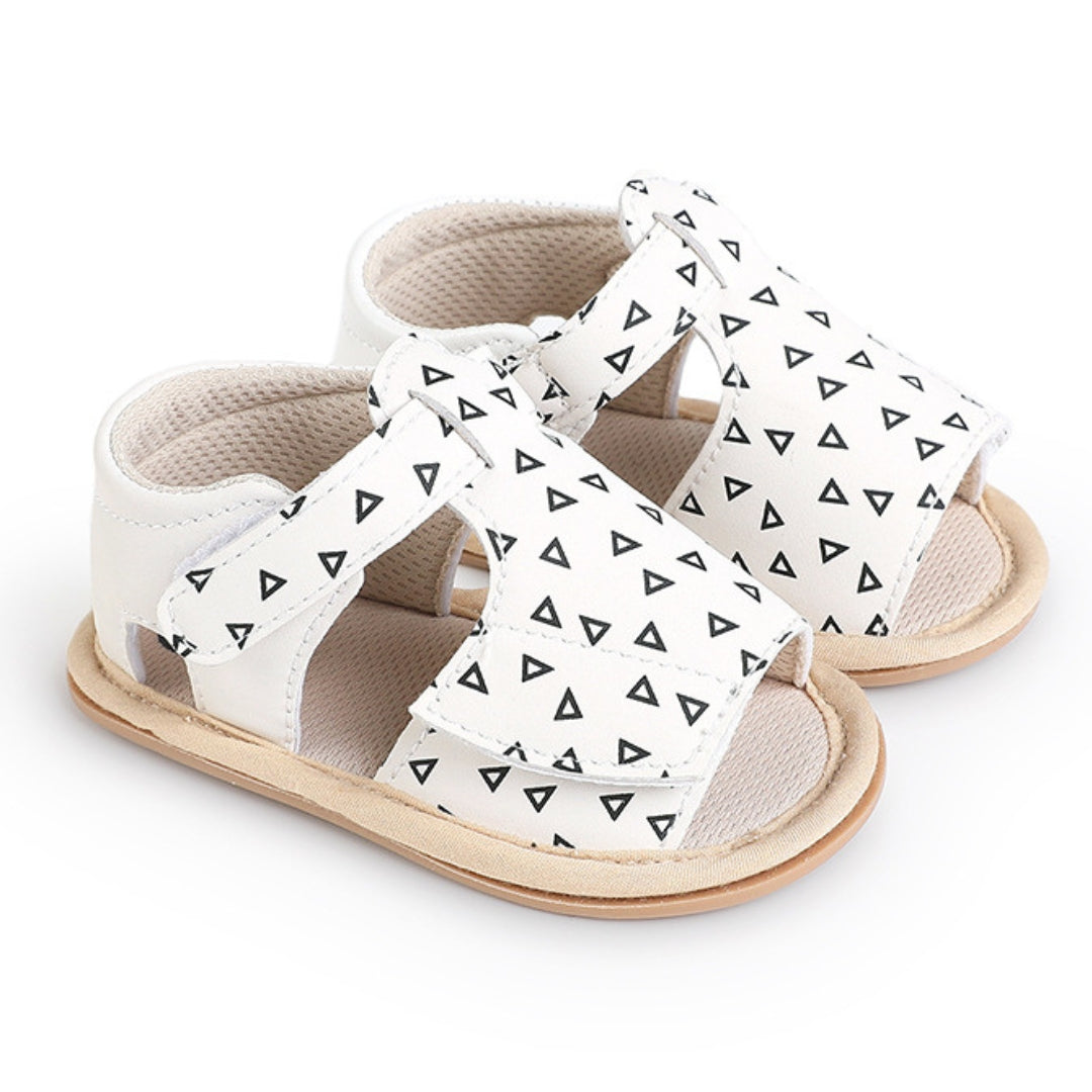 Sandalias Diseño de Cuero Blanco