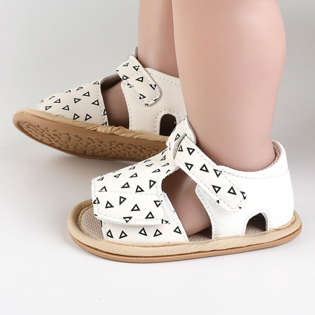 Sandalias Diseño de Cuero Blanco