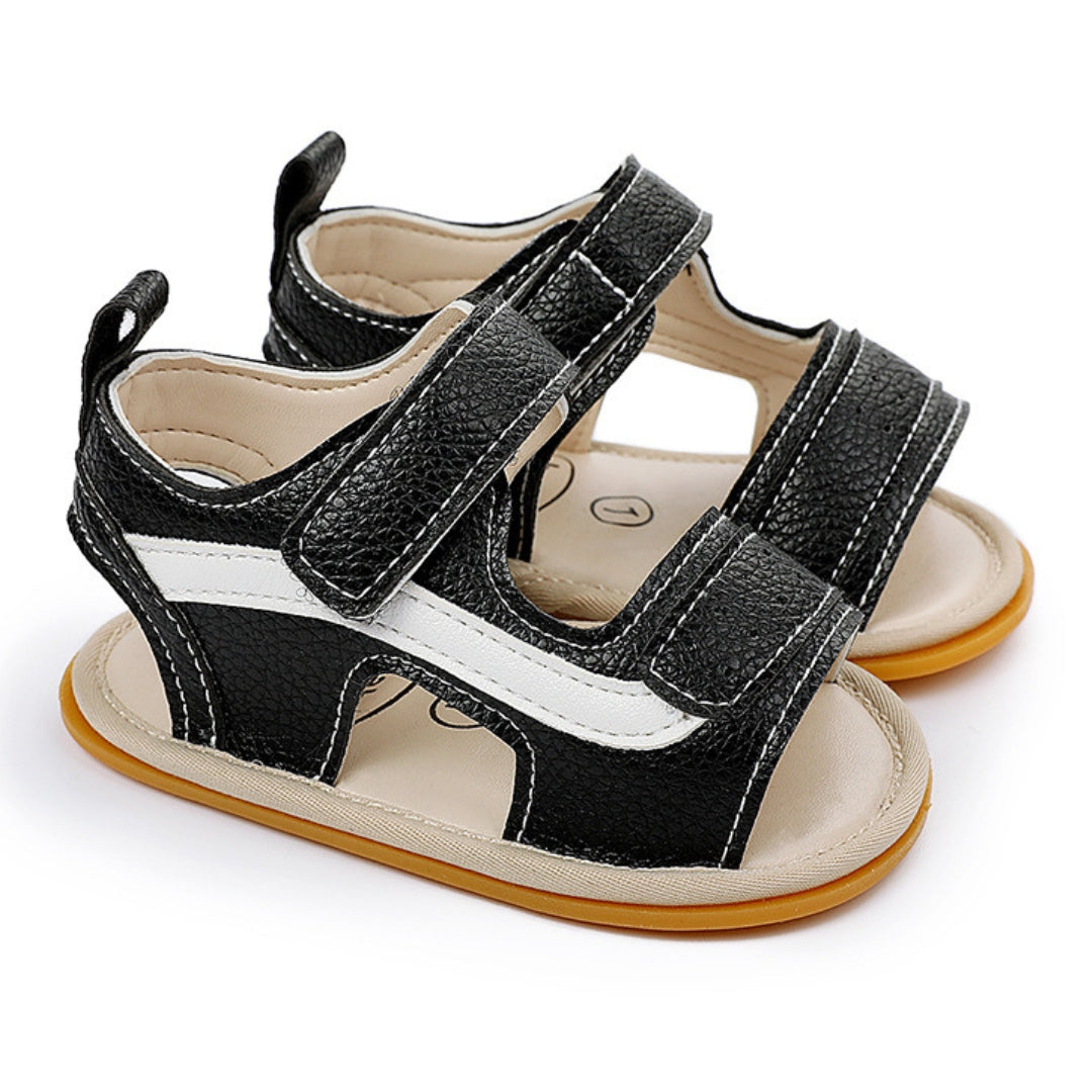 Sandalias Sport de Cuero Negro