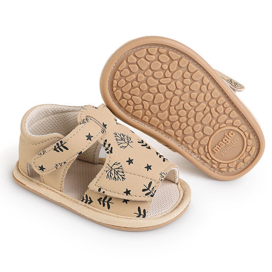 Sandalias Diseño de Cuero Beige