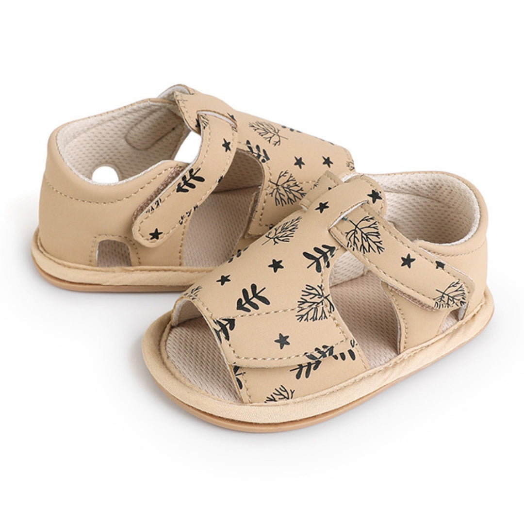 Sandalias Diseño de Cuero Beige