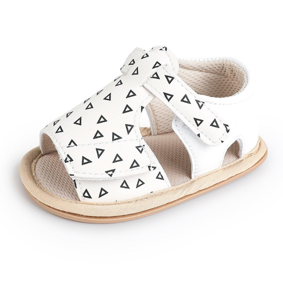 Sandalias Diseño de Cuero Blanco