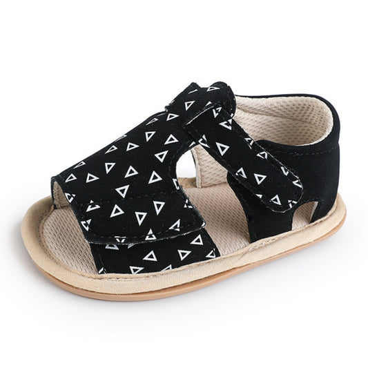 Sandalias Diseño de Cuero Negro