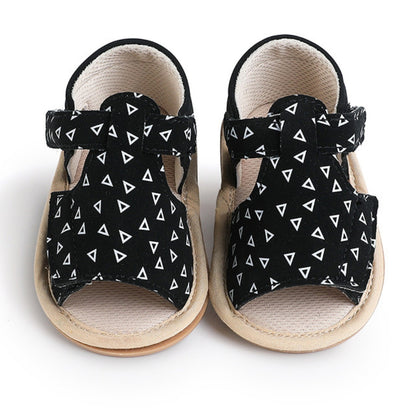 Sandalias Diseño de Cuero Negro