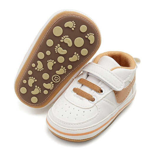 Sport Casual de Cuero PU Blanco/Beige